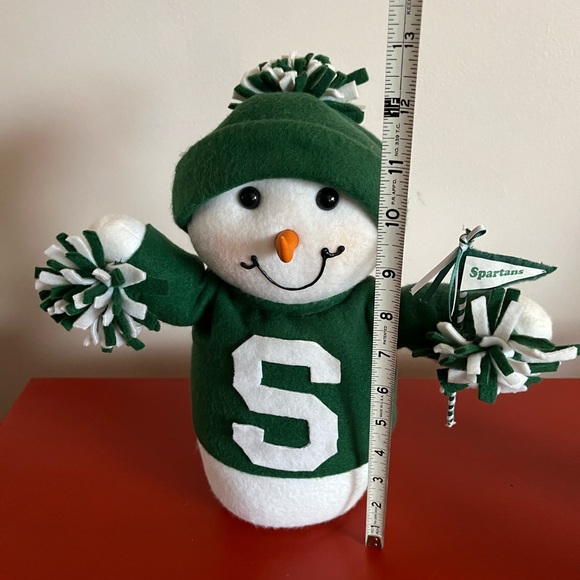 Michigan State stuffed Sparty weighted bottom decor. Smoke & pet free. Giftable - Picture 3 of 5